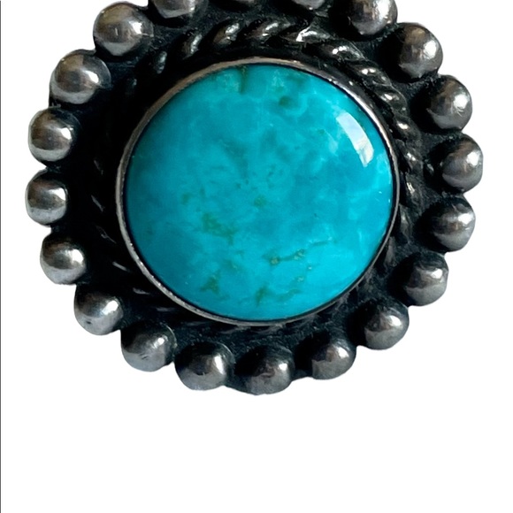 Vintage turquoise and sterling silver ring - Picture 4 of 9